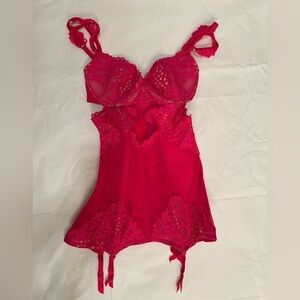 Magenta Pink Victoria’s Secret Lingerie Corset
